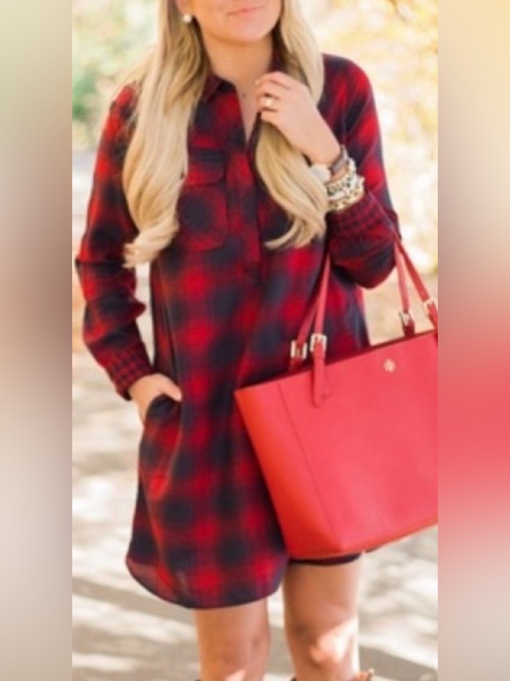 NWT J.Crew Factory 100% Cotton Flannel Plaid Shirt Dress - Red Black - Sz S